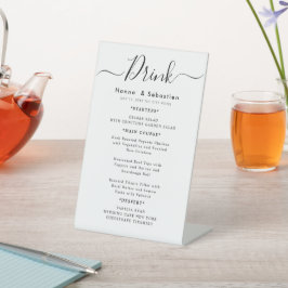 Drankmenu Trouwreceptie Reclamebord Met Voetstuk