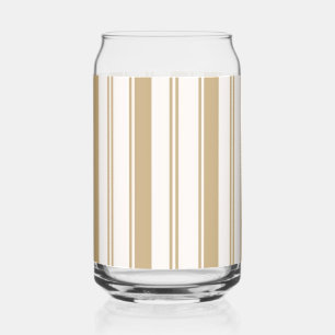 Drankservies Beige & Witte Streep Kan Glas