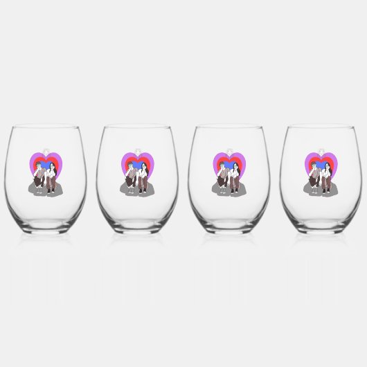 Drankservies Set Wijnglas Zonder Voet (Voorkant)