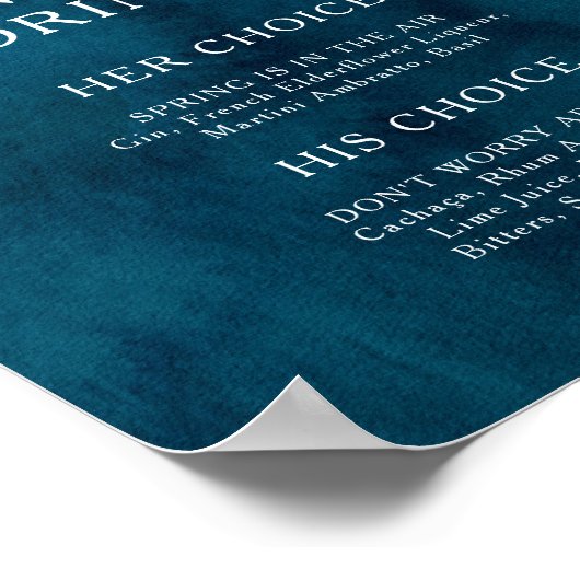 Drankteken met waterverf en oceaanthema voor speci poster (Hoek)