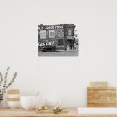 Drankwinkel van het volk, 1938. Oude foto Poster (Keuken)