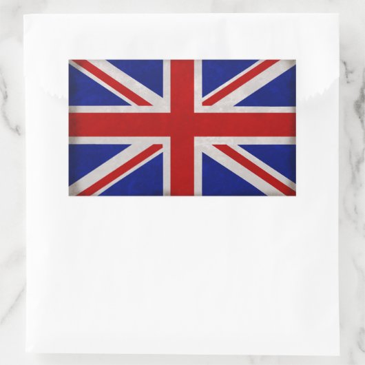 Drapeau Anglais d'Angleterre texturé Rechthoekige Sticker (Tas)