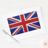Drapeau Anglais d'Angleterre texturé Rechthoekige Sticker (Envelop)