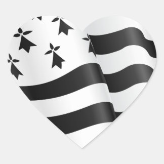 Drapeau breton (Bretonse vlag) Hart Sticker