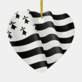 Drapeau breton (Bretonse vlag) Keramisch Ornament (Voorkant)