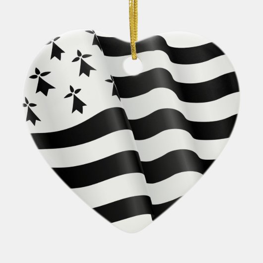 Drapeau breton (Bretonse vlag) Keramisch Ornament (Voorkant)