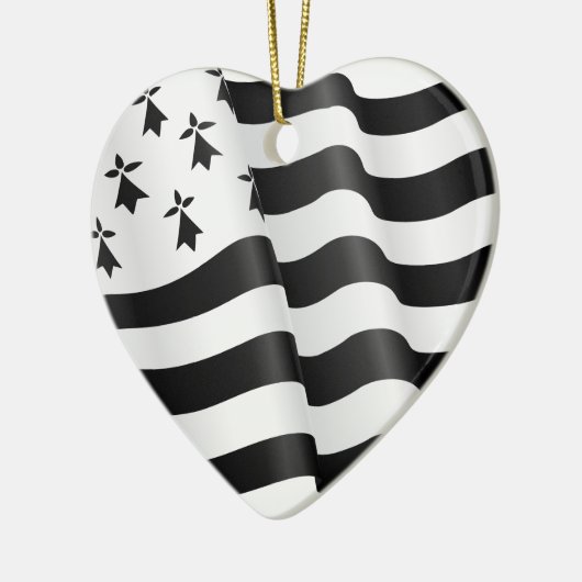 Drapeau breton (Bretonse vlag) Keramisch Ornament (Links)