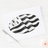 Drapeau breton (Bretonse vlag) Ovale Sticker (Envelop)