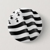 Drapeau breton (Bretonse vlag) Ronde Button 5,7 Cm (Voorkant)