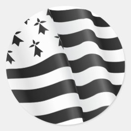Drapeau breton (Bretonse vlag) Ronde Sticker
