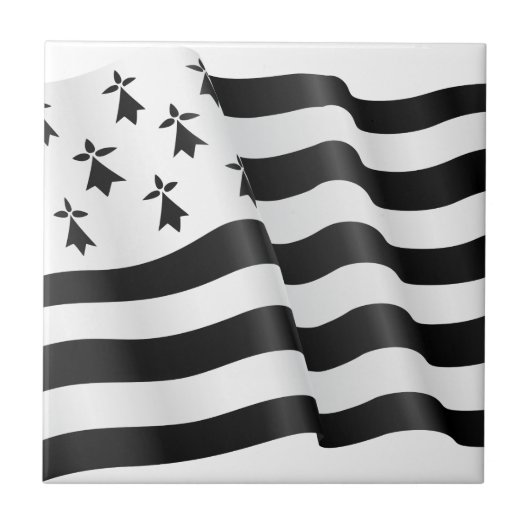 Drapeau breton (Bretonse vlag) Tegeltje (Voorkant)