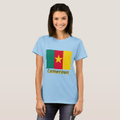 Drapeau Cameroun avec le nom en français T-shirt (Voorkant volledig)