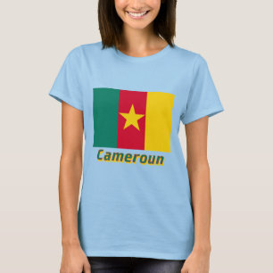Drapeau Cameroun avec le nom en français T-shirt