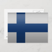 Drapeau de la Finlande. Briefkaart (Voorkant / Achterkant)