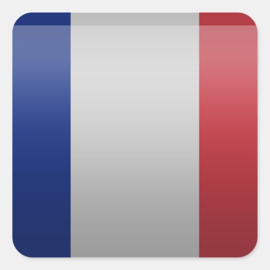 Drapeau de la France Vierkante Sticker (Voorkant)