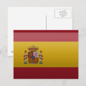 Drapeau de l'Espagne. Briefkaart (Voorkant / Achterkant)