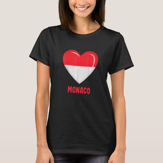 Drapeau de Monaco Monacan T-shirt (Voorkant)