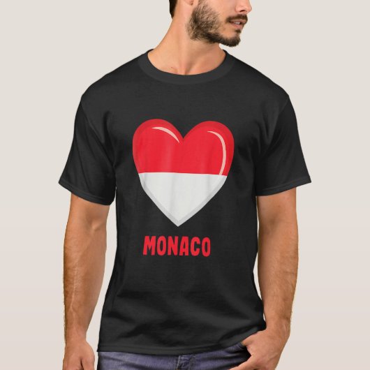 Drapeau de Monaco Monacan T-shirt (Voorkant)