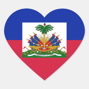 Drapeau d'Haïti - Vlag van Haïti Hart Sticker