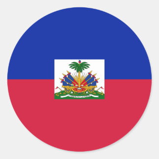 Drapeau d'Haïti - Vlag van Haïti Ronde Sticker