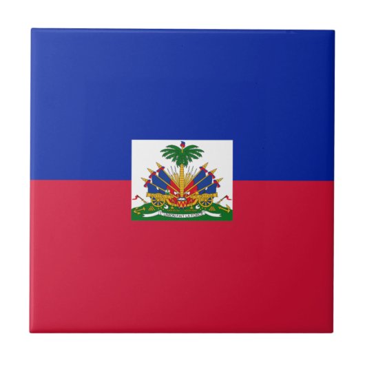 Drapeau d'Haïti - vlag van Haïti Tegeltje (Voorkant)