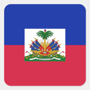Drapeau d'Haïti - Vlag van Haïti Vierkante Sticker