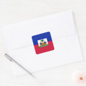 Drapeau d'Haïti - Vlag van Haïti Vierkante Sticker (Envelop)