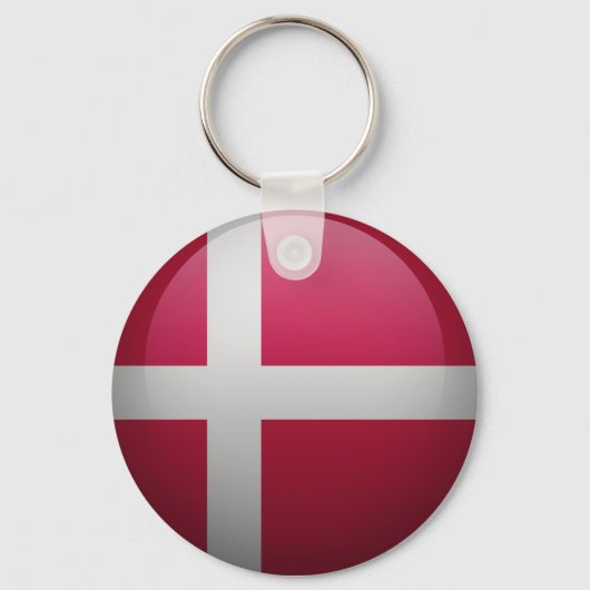 Drapeau du Danemark Sleutelhanger (Voorkant)