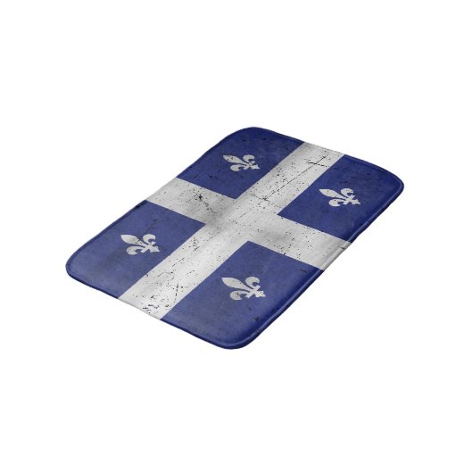 Drapeau du Québec style grunge érodé Badmat (Gekanteld)