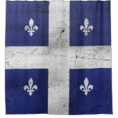 Drapeau du Québec style grunge érodé Douchegordijn (Voorkant)