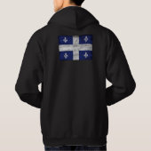 Drapeau du Québec style grunge érodé Hoodie (Achterkant)