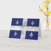 Drapeau du Québec style grunge érodé Kaart (Gele Bloem)