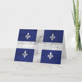 Drapeau du Québec style grunge érodé Kaart
