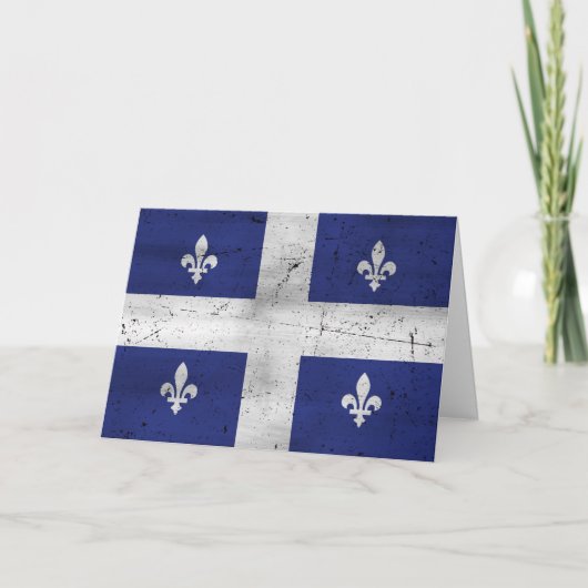 Drapeau du Québec style grunge érodé Kaart (Voorkant)