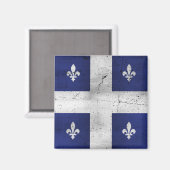 Drapeau du Québec style grunge érodé Magneet (Voorkant / Achterkant)