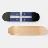 Drapeau du Québec style grunge érodé Persoonlijk Skateboard (Horizontaal)