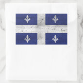 Drapeau du Québec style grunge érodé Rechthoekige Sticker (Tas)
