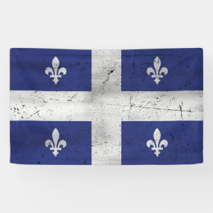 Drapeau du Québec style grunge érodé Spandoek
