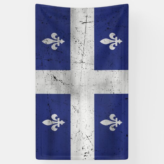 Drapeau du Québec style grunge érodé Spandoek (Verticaal)