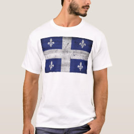 Drapeau du Québec style grunge érodé T-shirt