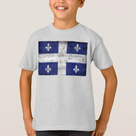 Drapeau du Québec style grunge érodé T-shirt