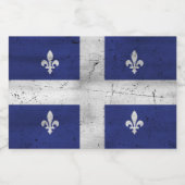 Drapeau du Québec style grunge érodé Voedselcontainer Etiket (Enkel label)