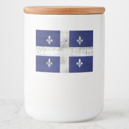 Drapeau du Québec style grunge érodé Voedselcontainer Etiket