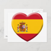 Drapeau Espagne Briefkaart (Voorkant / Achterkant)