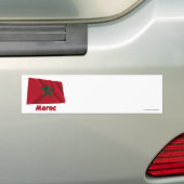 Drapeau Maroc avec le nom en français Bumpersticker (Op auto)