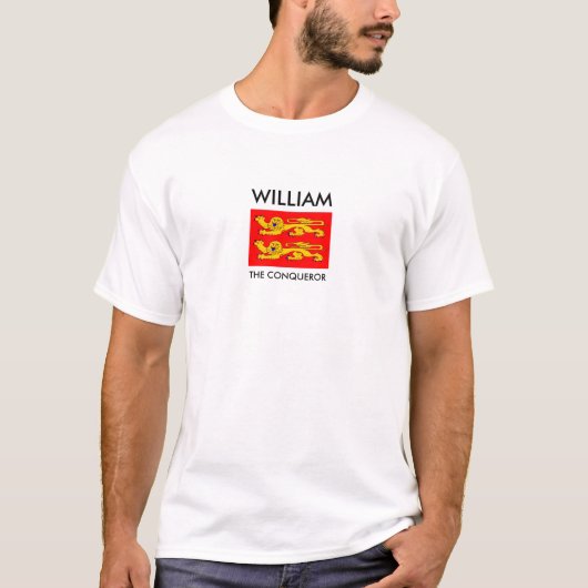 "DRAPEAU NORMAND léopards" "WILLIAM THE CONQUEROR" T-shirt (Voorkant)