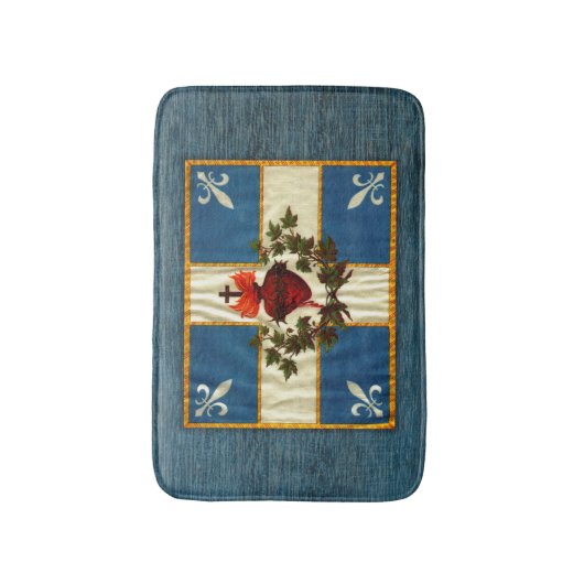 Drapeau Québec antiek Carillon Sacré-Coeur Badmat (Voorkant Verticaal)