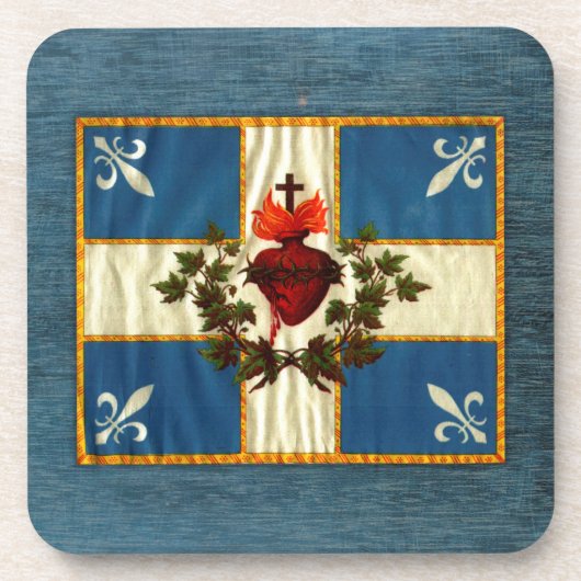 Drapeau Québec antiek Carillon Sacré-Coeur Bier Onderzetter (Voorkant)