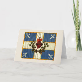 Drapeau Québec antiek Carillon Sacré-Coeur Kaart