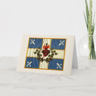 Drapeau Québec antiek Carillon Sacré-Coeur Kaart